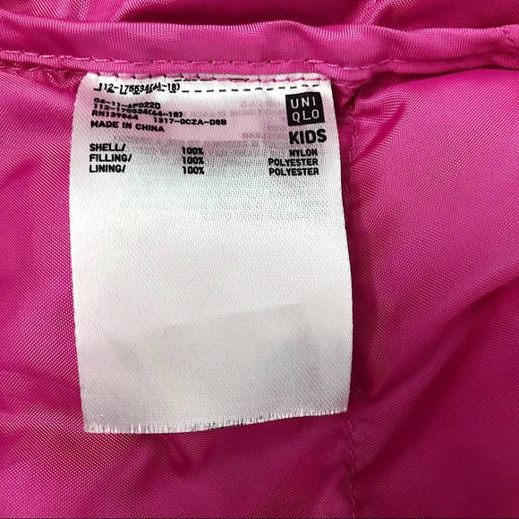 Uniqlo Pink Puffer Jacket Children's - Picture 4 of 6